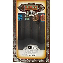 Cuba Latino Variety By Cuba 4 Piece Mini Variety With Cuba Copacabana & Carnaval & Cactus & Maya & All Are Edt Spray 1