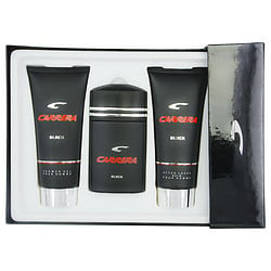 Carrera Black By Muelhens Edt Spray 3.4 Oz & Aftershave Balm 6.8 Oz & Shower Gel