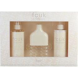 Fcuk Friction By French Connection Eau De Parfum Spray 3.4 Oz & Body Lotion 8.4 Oz & Body Mist