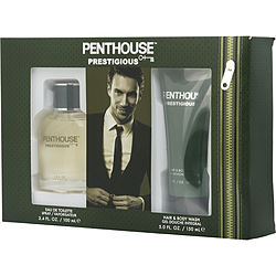 Penthouse Prestigious By Penthouse Edt Spray 3.4 Oz & Hair & Body Was