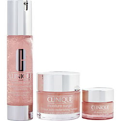 Clinique By Clinique Moisture Surge Best Set: Hydrating Supercharged Concentrate + 72-Hour Auto-Replenishing Hydrator + All About Eyes