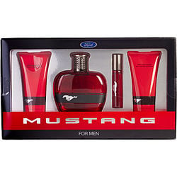 Ford Mustang Red By Estee Lauder Edt Spray 3.4 Oz & Hair And Body Wash 3.4 Oz & Aftershave Balm 3.4 Oz & Edt Spray